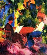 Paar am Gartentisch August Macke